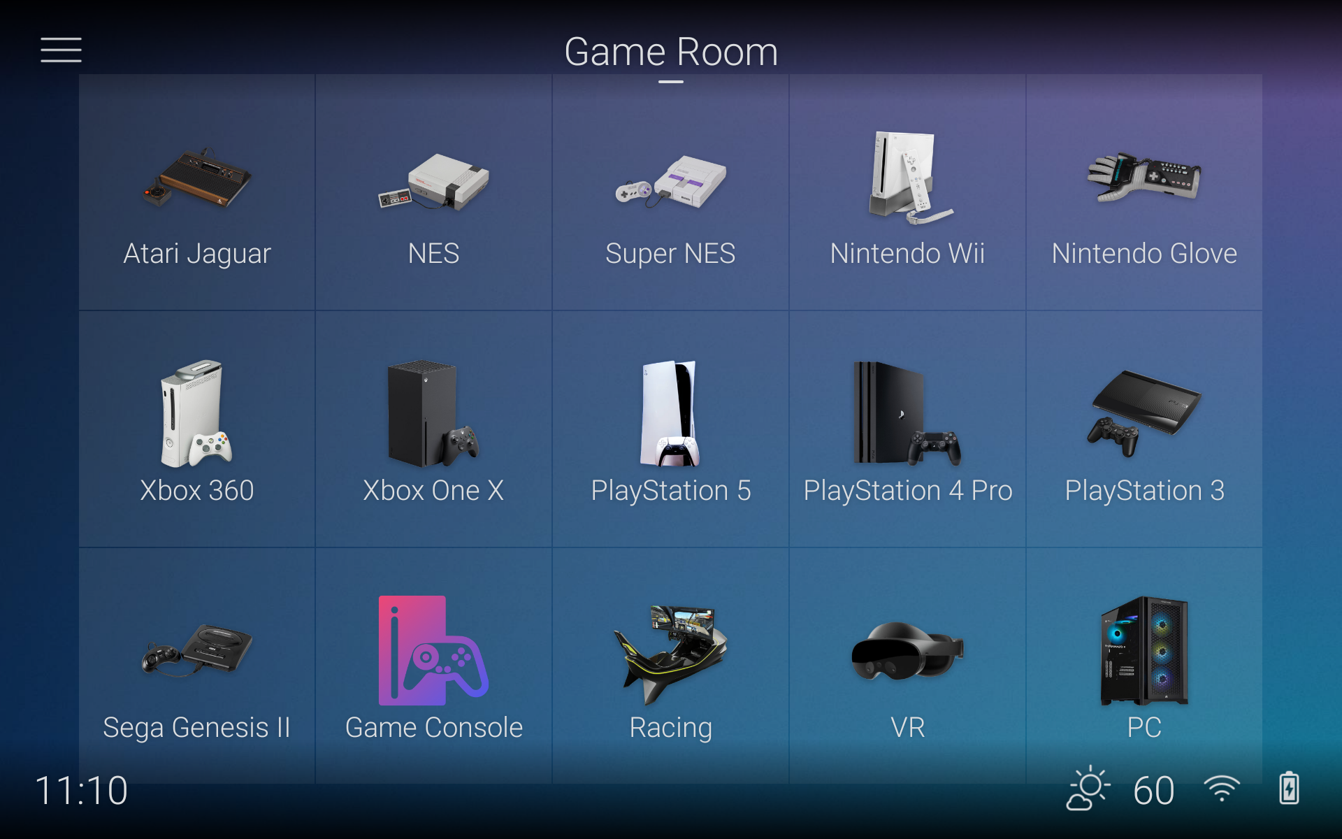 Game Console Icons in Control4