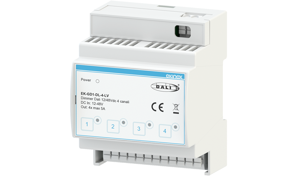 DALI Dimmer 12/48 Vdc 4-channels