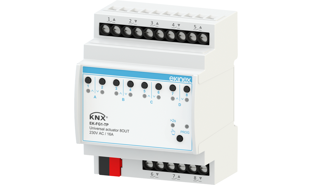 Universal actuator 8 outputs KNX ÆVO Series