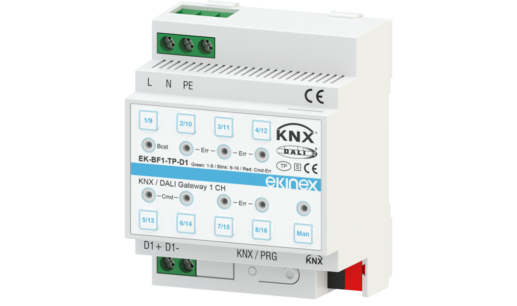 KNX / DALI gateway 1 or 2 channels DIN-Rail mount modules