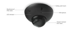 G6 Dome - All-weather, vandal-proof 4K PoE camera