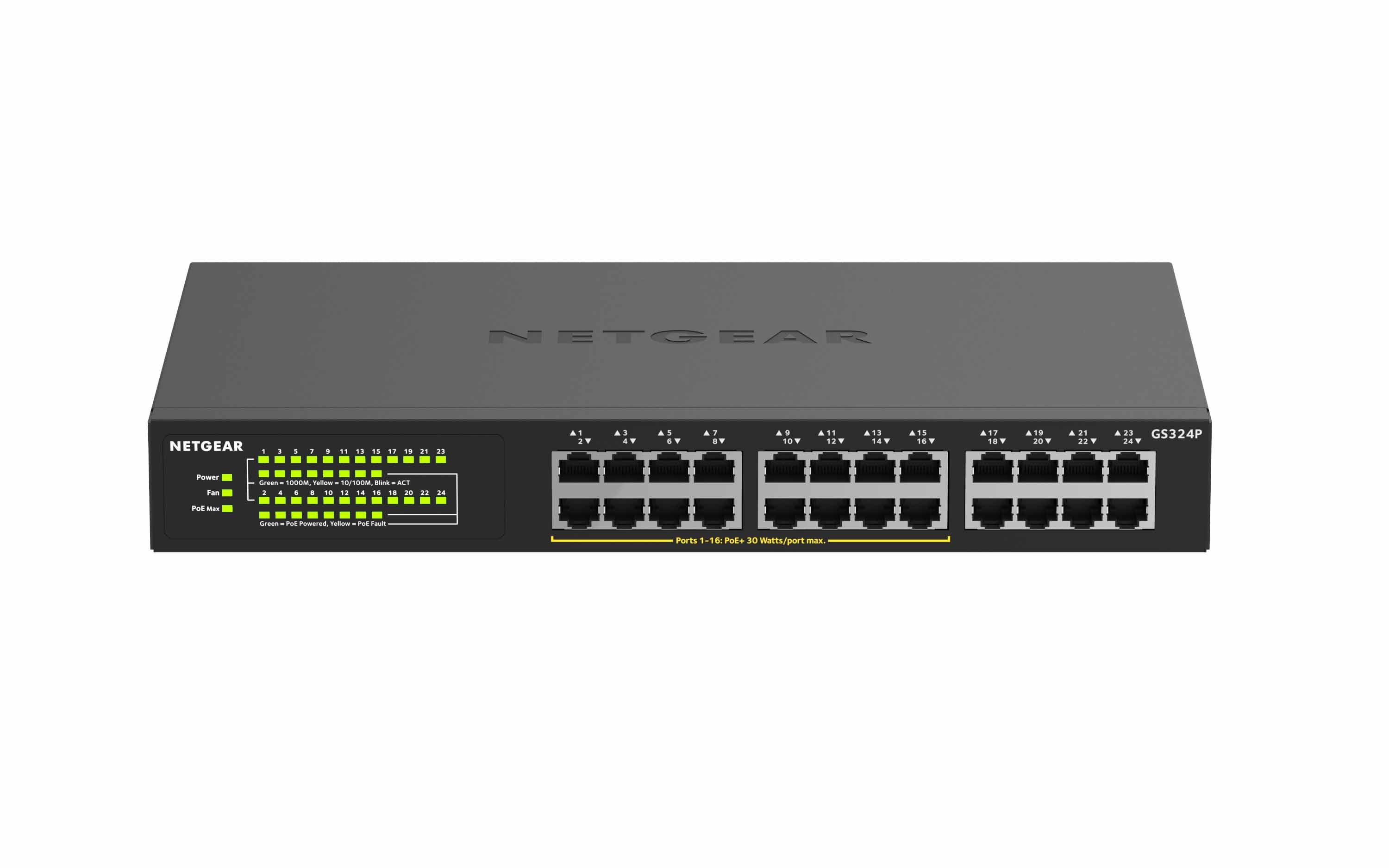 24 port Gigabit Unmanaged Switch (16 PoE+ Ports,190W)