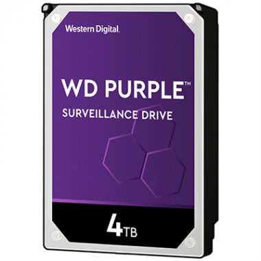 WD Purple Edition Surveillance HDD,  6Gbps, 64MB cache, 4TB