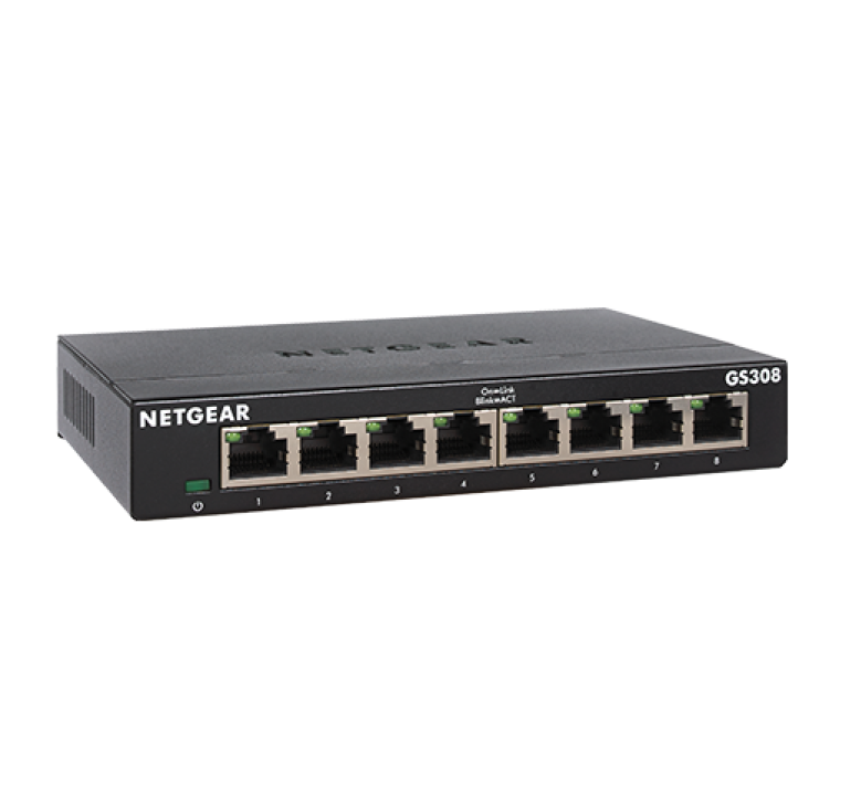 8 port Gigabit Unmanaged Switch, Metal, Fanless
